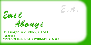 emil abonyi business card